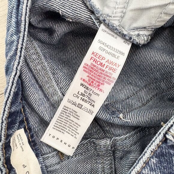 Topshop Womens Mom Jeans Medium Blue Denim Size 28 90s - Picture 4 of 5